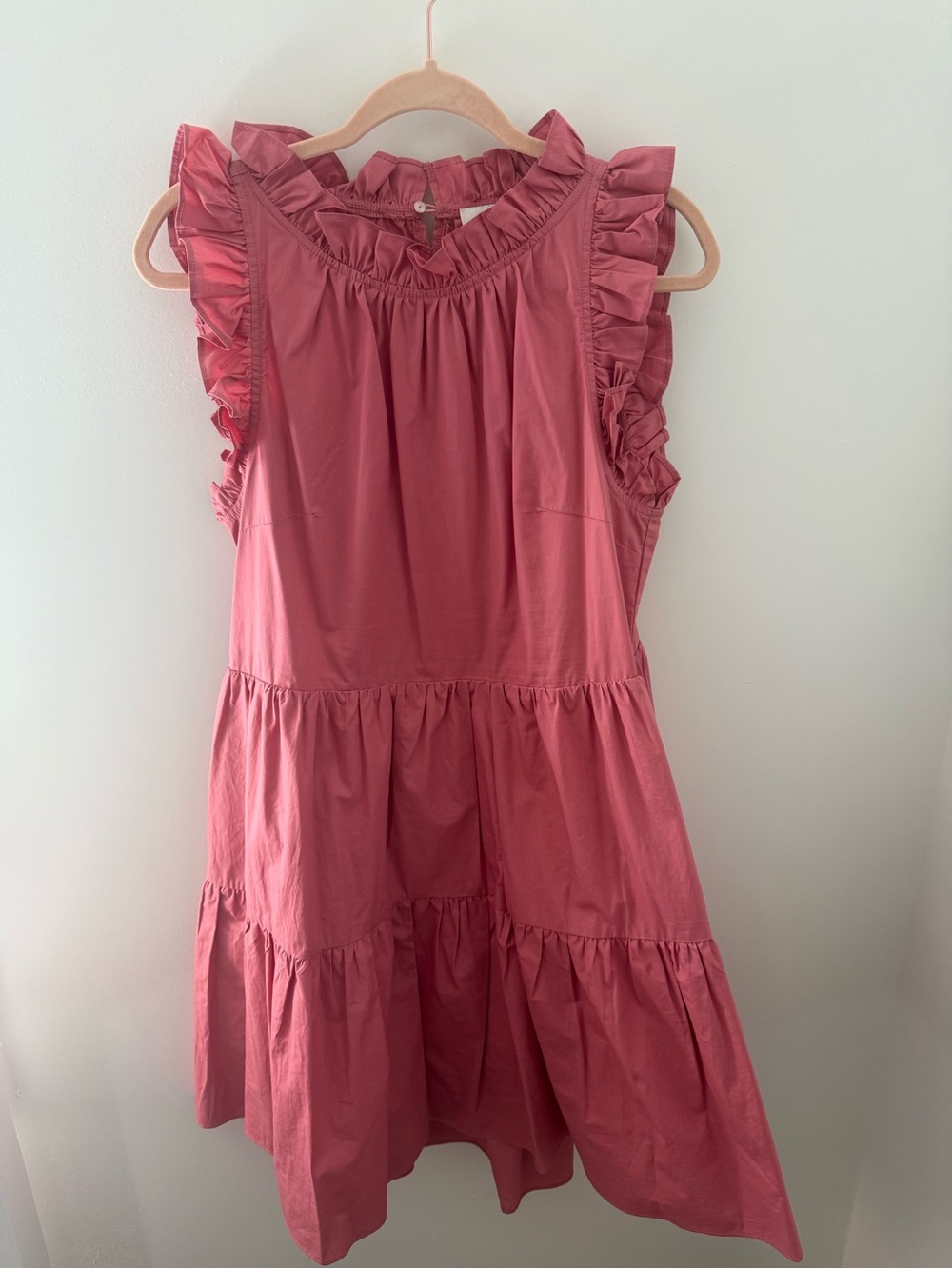Dusty Rose Ruffle Tiered Mini Dress